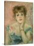 Portrait of Actress Jeanne Samary-Pierre-Auguste Renoir-Stretched Canvas