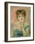 Portrait of Actress Jeanne Samary-Pierre-Auguste Renoir-Framed Giclee Print