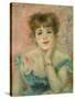 Portrait of Actress Jeanne Samary-Pierre-Auguste Renoir-Stretched Canvas