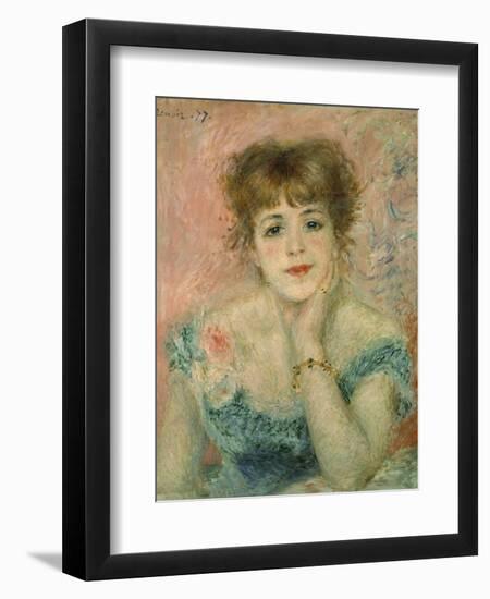 Portrait of Actress Jeanne Samary-Pierre-Auguste Renoir-Framed Giclee Print