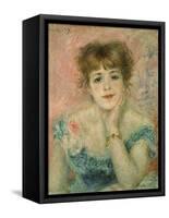 Portrait of Actress Jeanne Samary-Pierre-Auguste Renoir-Framed Stretched Canvas