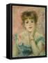 Portrait of Actress Jeanne Samary-Pierre-Auguste Renoir-Framed Stretched Canvas