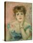 Portrait of Actress Jeanne Samary-Pierre-Auguste Renoir-Stretched Canvas