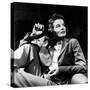 Portrait of Actress Katharine Hepburn with Cigarette in Hand-Alfred Eisenstaedt-Stretched Canvas