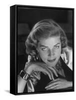 Portrait of Actress Lauren Bacall, Hollywood, Ca-null-Framed Stretched Canvas