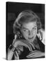 Portrait of Actress Lauren Bacall, Hollywood, Ca-null-Stretched Canvas