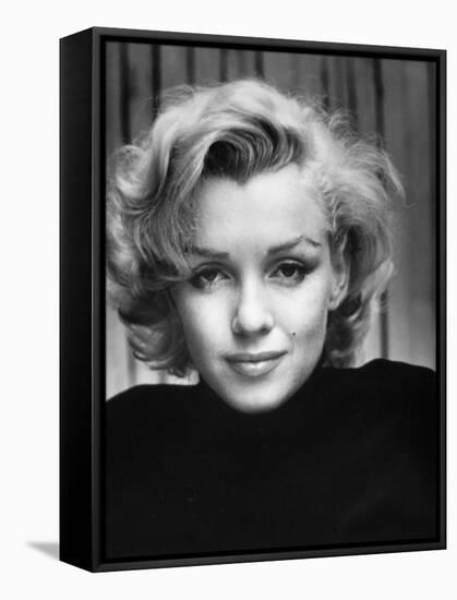 Portrait of Actress Marilyn Monroe at Home-Alfred Eisenstaedt-Framed Stretched Canvas