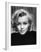 Portrait of Actress Marilyn Monroe at Home-Alfred Eisenstaedt-Framed Premium Photographic Print