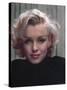 Portrait of Actress Marilyn Monroe on Patio of Her Home-Alfred Eisenstaedt-Stretched Canvas