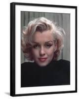 Portrait of Actress Marilyn Monroe on Patio of Her Home-Alfred Eisenstaedt-Framed Premium Photographic Print