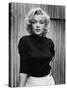 Portrait of Actress Marilyn Monroe on Patio of Her Home-Alfred Eisenstaedt-Stretched Canvas