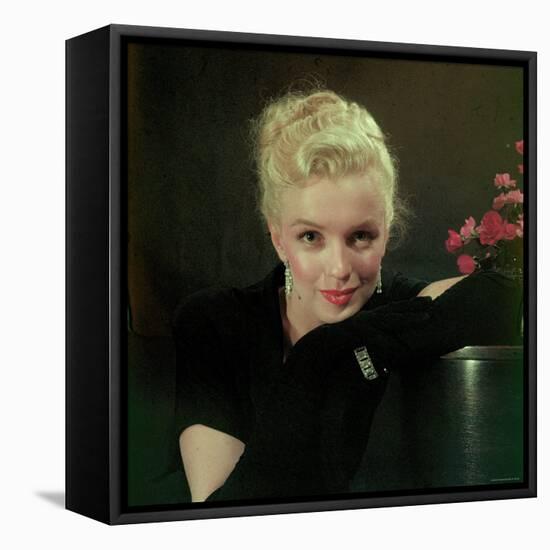 Portrait of Actress Marilyn Monroe-Ed Clark-Framed Stretched Canvas