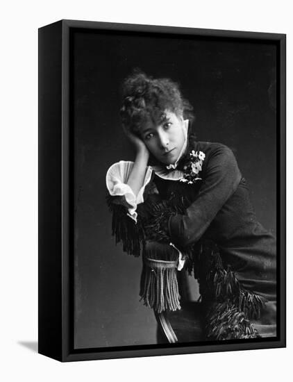 Portrait of Actress Sarah Bernhardt, c.1878-Paul Nadar-Framed Stretched Canvas