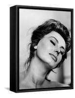 Portrait of Actress Sophia Loren with Eyes Closed-Alfred Eisenstaedt-Framed Stretched Canvas