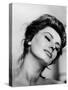 Portrait of Actress Sophia Loren with Eyes Closed-Alfred Eisenstaedt-Stretched Canvas