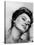 Portrait of Actress Sophia Loren with Eyes Closed-Alfred Eisenstaedt-Stretched Canvas