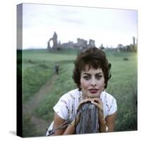 Portrait of Actress Sophia Loren-Loomis Dean-Stretched Canvas