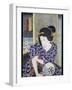 Portrait of Actress with Fan-null-Framed Giclee Print