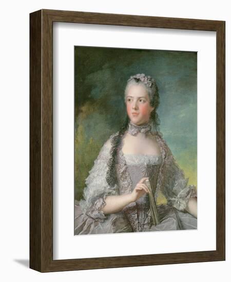 Portrait of Adelaide De France (1732-1800) with a Fan, 1749-Jean-Marc Nattier-Framed Giclee Print