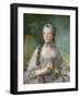 Portrait of Adelaide De France (1732-1800) with a Fan, 1749-Jean-Marc Nattier-Framed Giclee Print