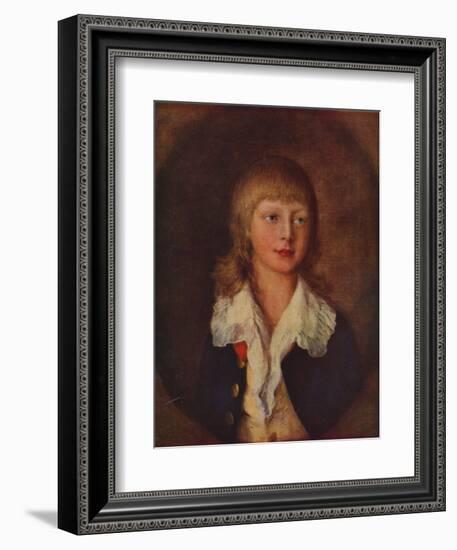 'Portrait of Adolphus, Duke of Cambridge, wearing the Windsor Uniform', 18th century-Thomas Gainsborough-Framed Giclee Print