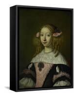 Portrait of Adriana Jacobusdr Hinlopen, Wife of Johannes Wijbrants-Lodewijk van der Helst-Framed Stretched Canvas