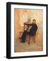 Portrait of Adriano Cecioni-Giuseppe De Nittis-Framed Giclee Print