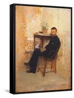 Portrait of Adriano Cecioni-Giuseppe De Nittis-Framed Stretched Canvas