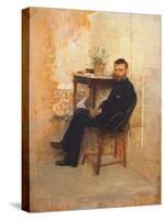 Portrait of Adriano Cecioni-Giuseppe De Nittis-Stretched Canvas