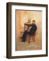 Portrait of Adriano Cecioni-Giuseppe De Nittis-Framed Giclee Print