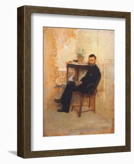 Portrait of Adriano Cecioni-Giuseppe De Nittis-Framed Giclee Print