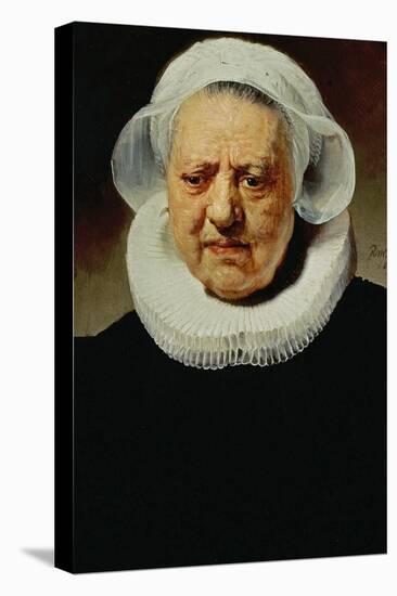 Portrait of Aechje Pesser, Aged 83, Widow of Rotterdam Brewer Jan D. Pesser, 1634-Rembrandt van Rijn-Stretched Canvas