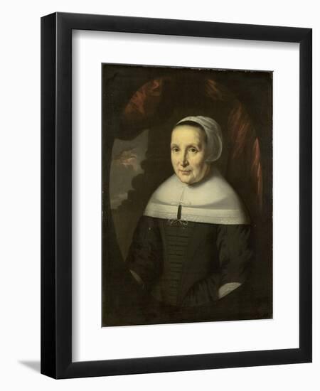 Portrait of Aeltje Denijs\-Nicolaes Maes-Framed Art Print