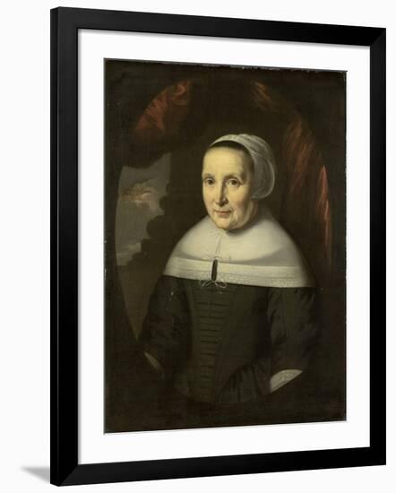 Portrait of Aeltje Denijs\-Nicolaes Maes-Framed Art Print