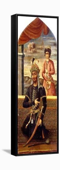 Portrait of Afrasiyab, King of Turan, C.1803-4-Mihr 'Ali-Framed Stretched Canvas