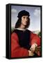 Portrait of Agnolo Doni - Oil on Panel by Raphael-null-Framed Stretched Canvas