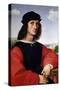 Portrait of Agnolo Doni - Oil on Panel by Raphael-null-Stretched Canvas
