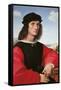 Portrait of Agnolo Doni-Raphael-Framed Stretched Canvas