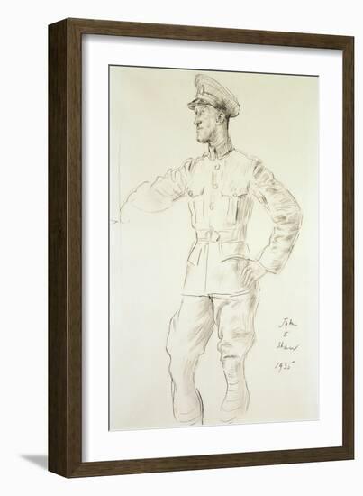 Portrait of Aircraftman T.E. Shaw, 1935-Augustus Edwin John-Framed Giclee Print