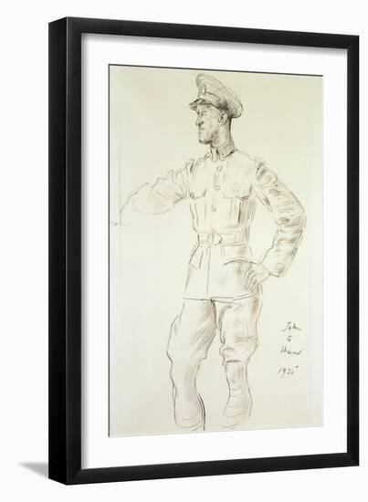 Portrait of Aircraftman T.E. Shaw, 1935-Augustus Edwin John-Framed Giclee Print