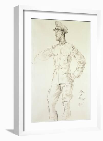Portrait of Aircraftman T.E. Shaw, 1935-Augustus Edwin John-Framed Giclee Print