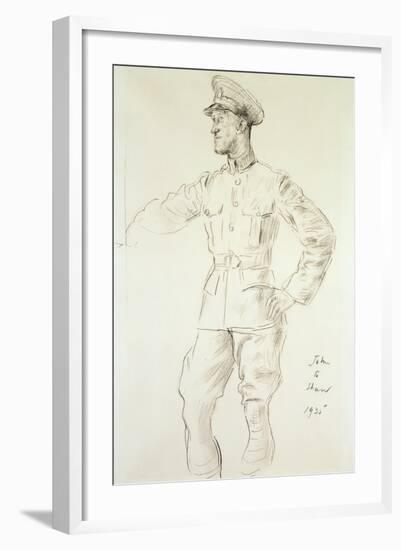 Portrait of Aircraftman T.E. Shaw, 1935-Augustus Edwin John-Framed Giclee Print