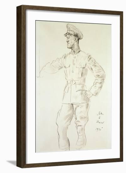 Portrait of Aircraftman T.E. Shaw, 1935-Augustus Edwin John-Framed Giclee Print