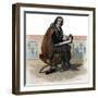 Portrait of Alain Chartier (1385-1430), French poet and political writer-French School-Framed Giclee Print