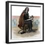 Portrait of Alain Chartier (1385-1430), French poet and political writer-French School-Framed Giclee Print