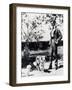 Portrait of Alban Berg, Austrian Composer with His Dogs-null-Framed Giclee Print