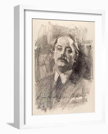 Portrait of Albert Belleroche, 1905-John Sargent Noble-Framed Giclee Print