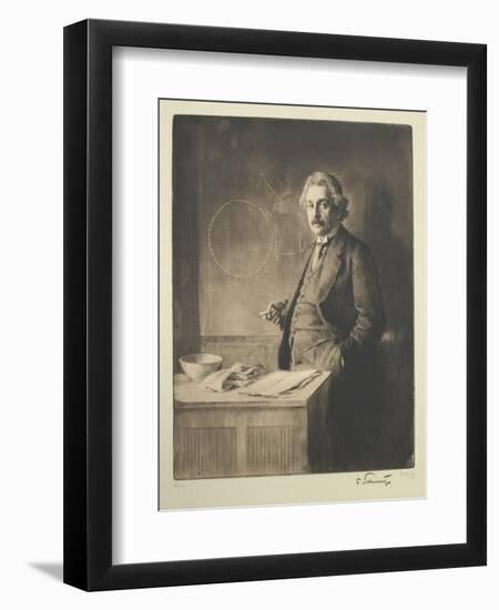 Portrait of Albert Einstein (1879-195), 1921-Ferdinand Schmutzer-Framed Giclee Print