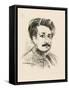 Portrait of Albert Einstein-Max Liebermann-Framed Stretched Canvas