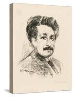 Portrait of Albert Einstein-Max Liebermann-Stretched Canvas